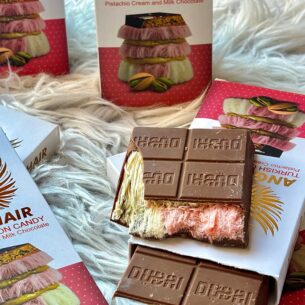 🪽🤎Angel Hair Turkish Cotton Candy Pistachio Cream & Milk Chocolate