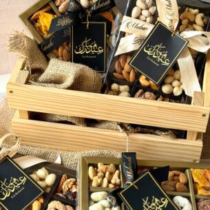 eid gifts card snack box nut and dried fruit